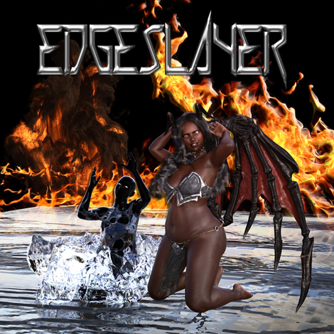 Cover art for Edge’s ‘EDGESLAYER’ EP designed by @digitalexcreta